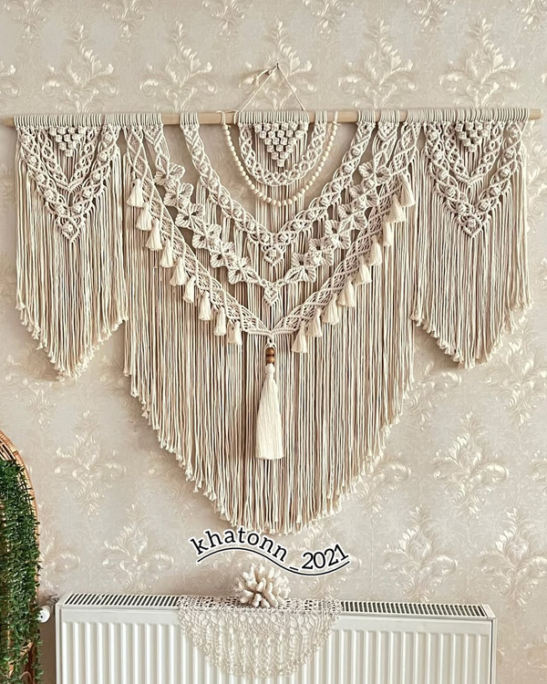 ابر دیوارکوب مکرومه