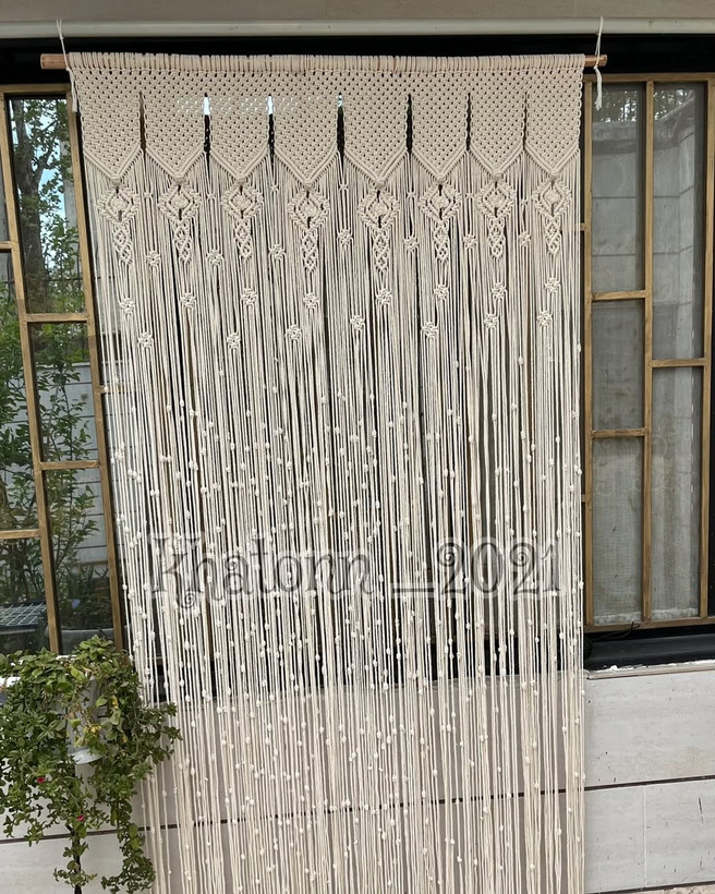 پرده زیبای مکرومه