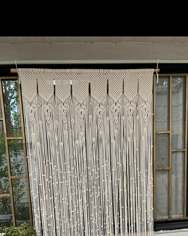 پرده مکرومه بافی