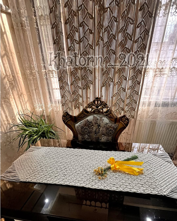 رومیزی مکرومه