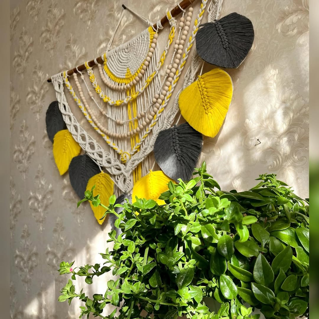 دیوارکوب  مکرومه بافی