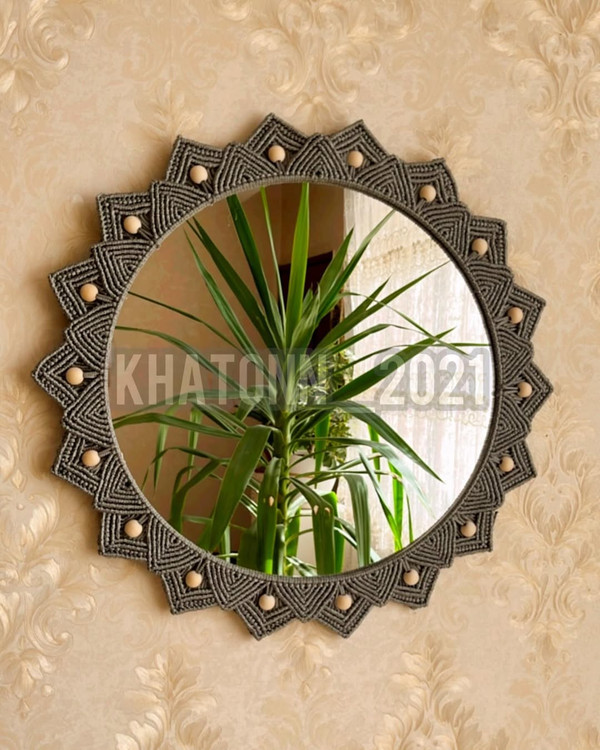 ایتنه مکرومه بافی طوسی