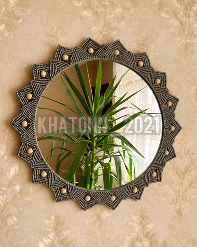ایتنه مکرومه بافی طوسی