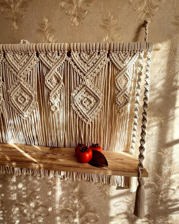 شلف دو طبقه مکرومه