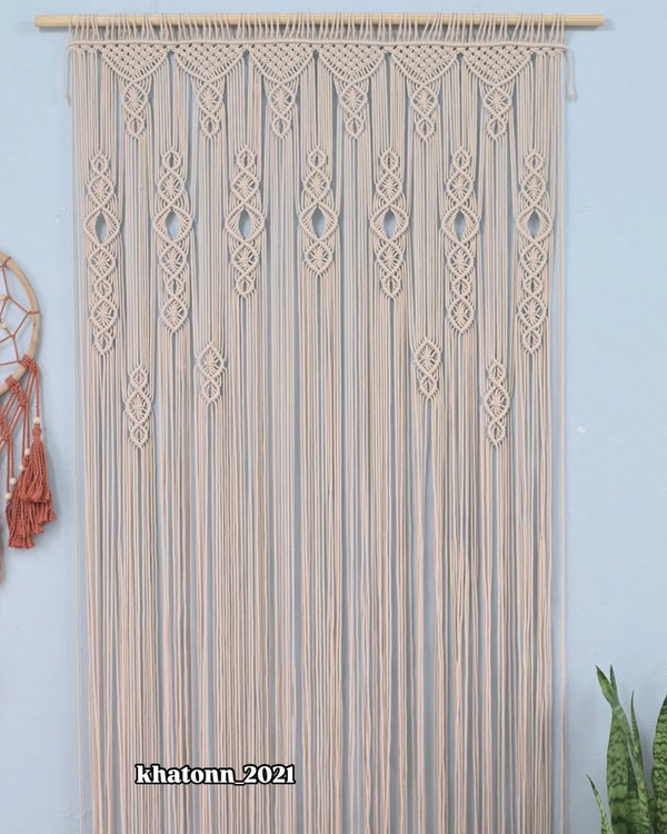 پرده مکرومه صنوبر