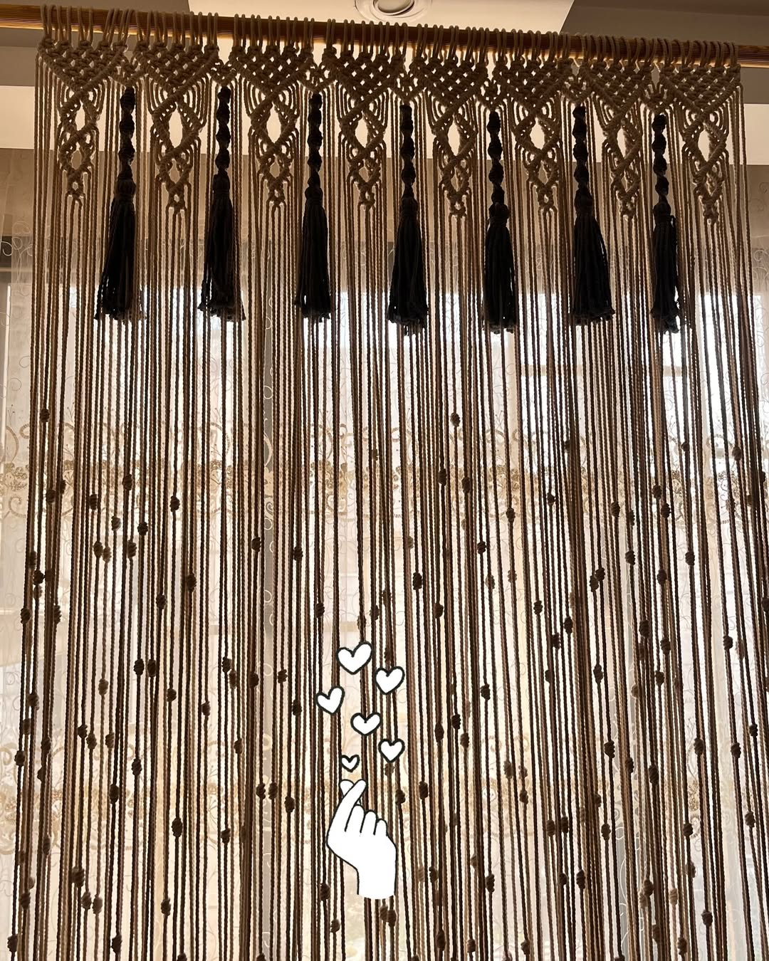 پرده مکرومه بافی