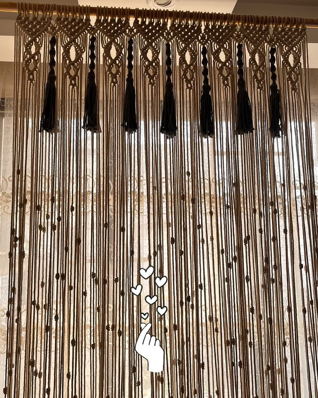 پرده مکرومه بافی