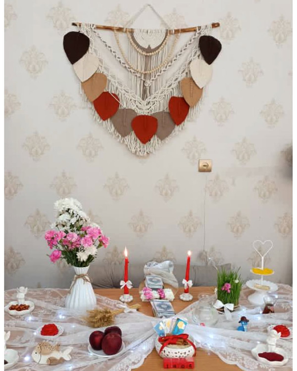 دیوارکوب مکرومه