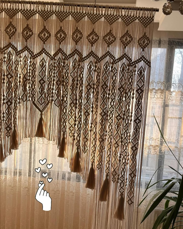 پرده مکرومه مدل حلال