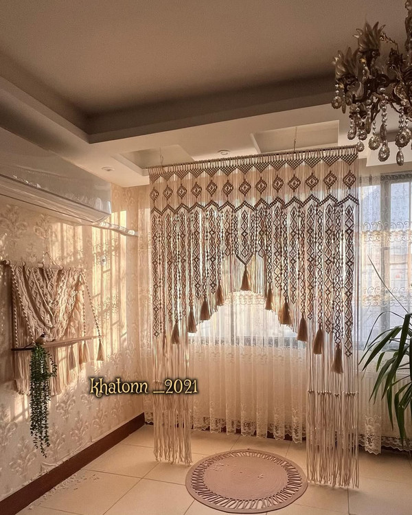 پرده مکرومه برای هالچه