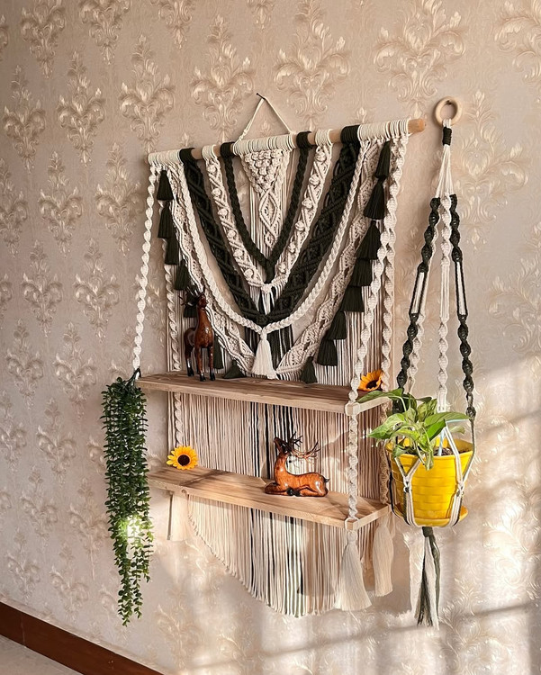 زیباترین شلف مکرومه