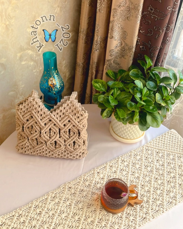 کیف مکرومه بافی طرح زارا