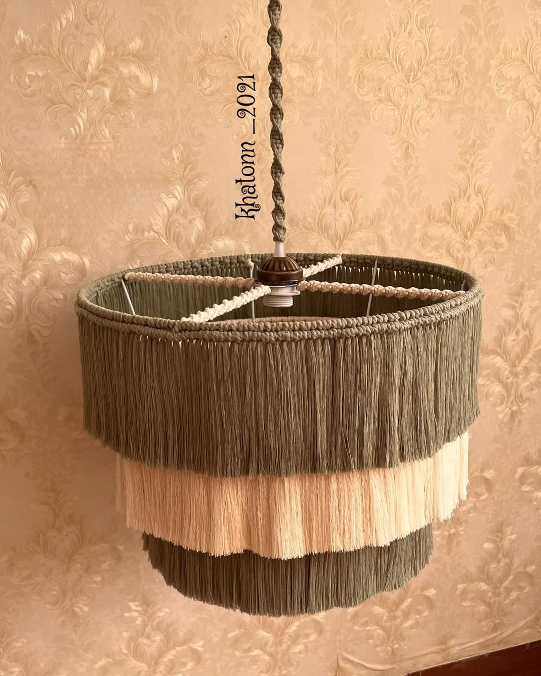 لوستر مکرومه بافی