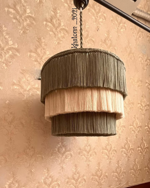 لوستر رنگی مکرومه