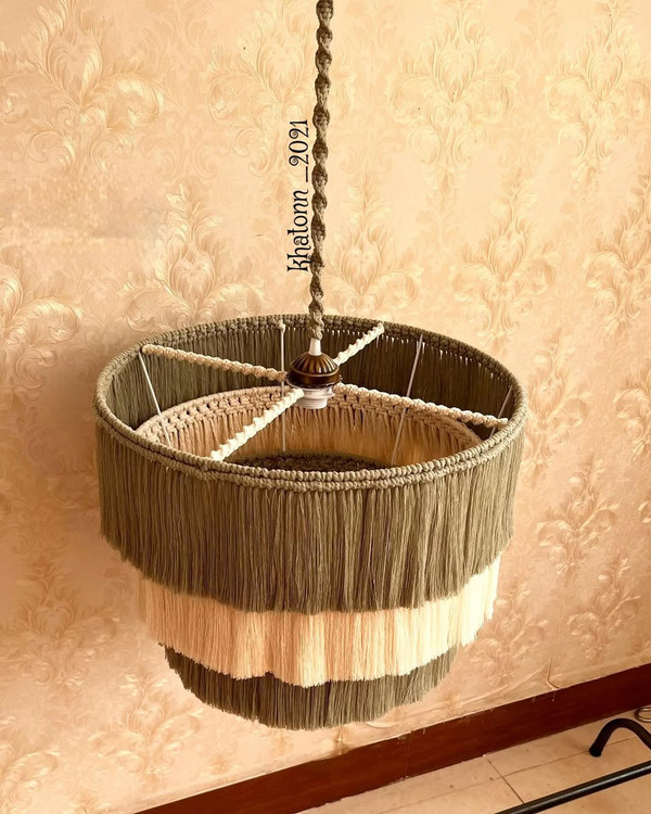 زیباترین لوستر مکرومه