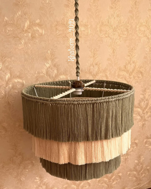 لوستر زیبای مکرومه بافی