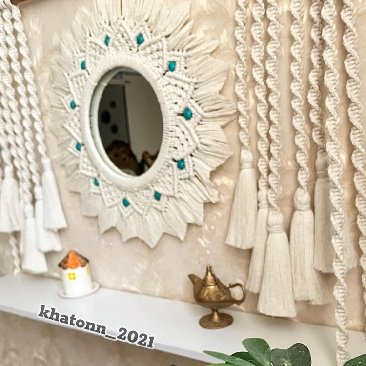 شلف مکرومه اینه دار