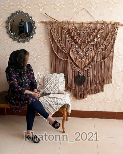 قشنگترین دیوارکوب مکرومه