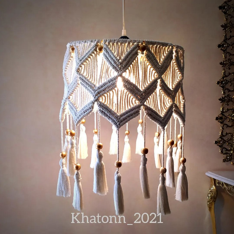 زیباترین لوستر مکرومه