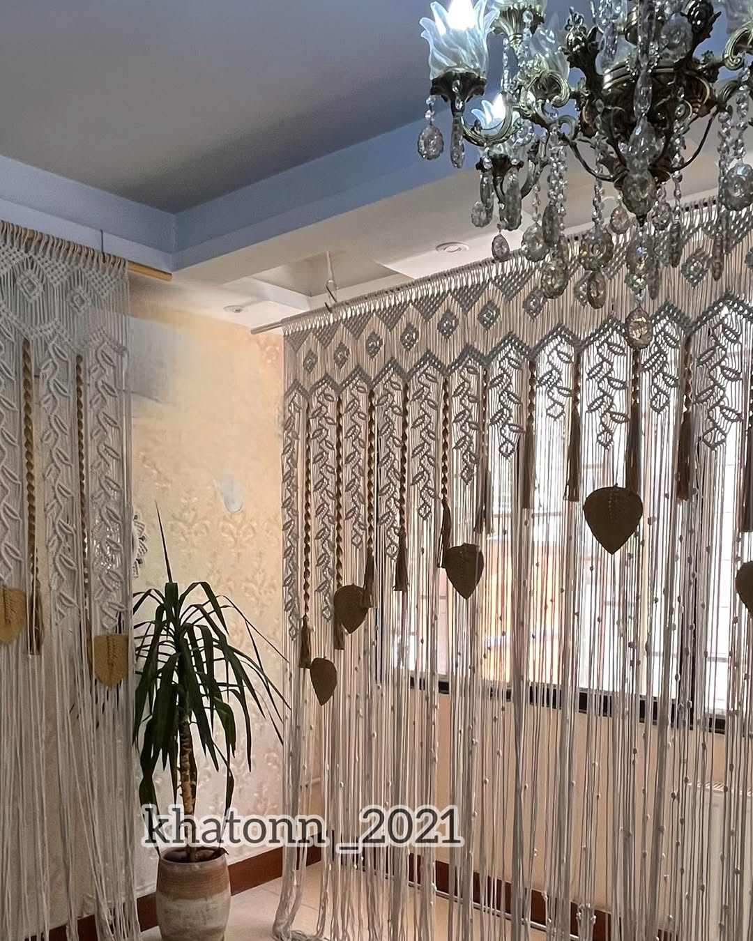 زیباترین طرح پرده مکرومه