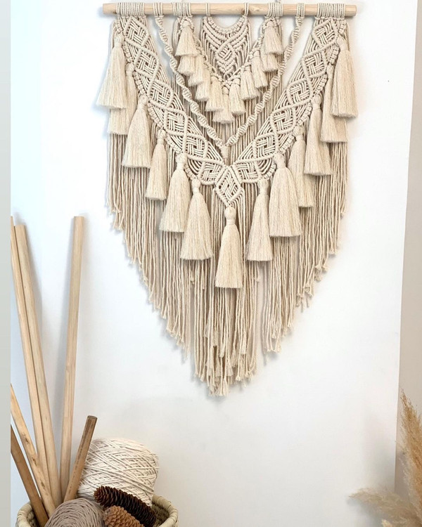 قشنگترین دیوارکوب مکرومه