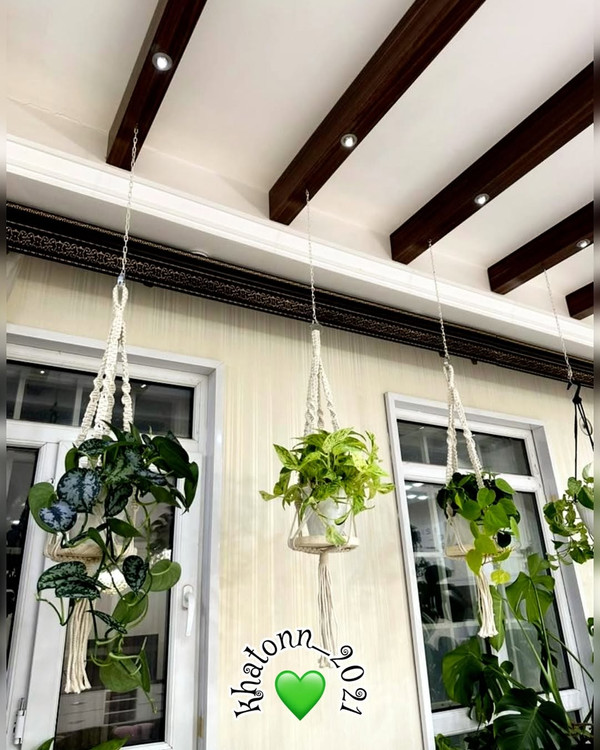 اویز گلدان مکرومه