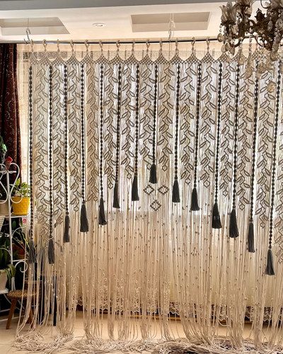پرده مکرومه زیبا