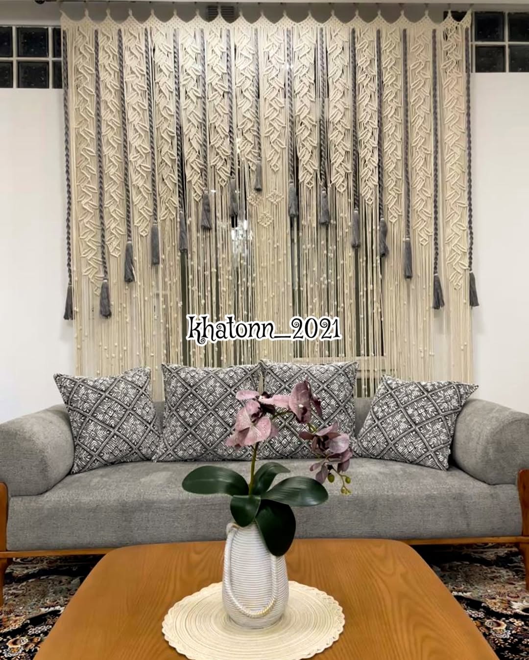 پرده مکرومه بافی بروز و شیک