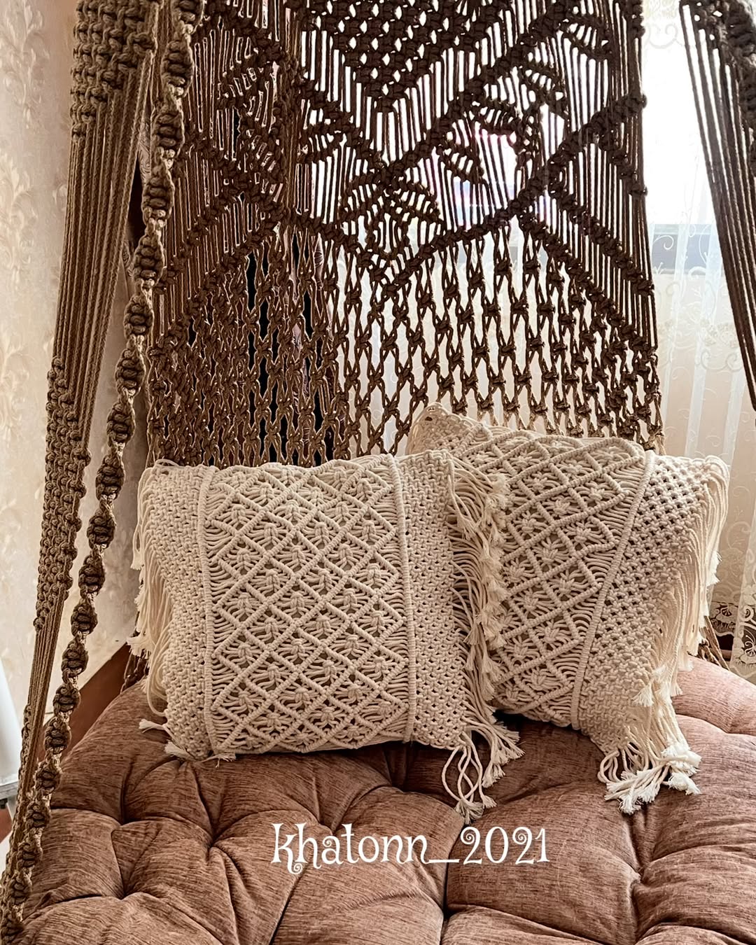 زیباترین کوسن مکرومه