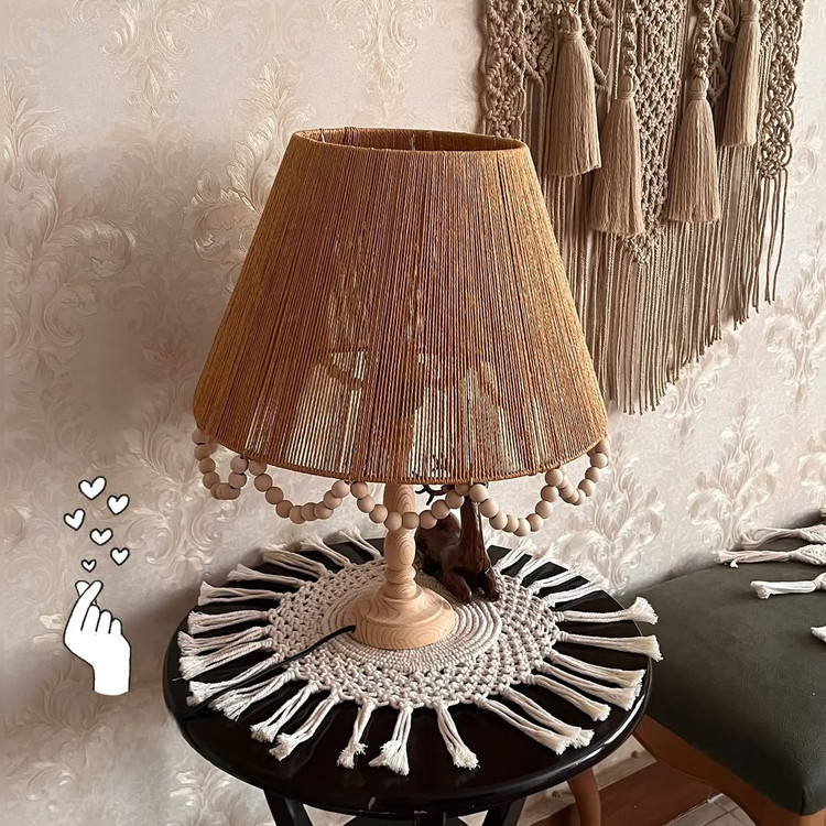 آباژور مکرومه با شید رافیا