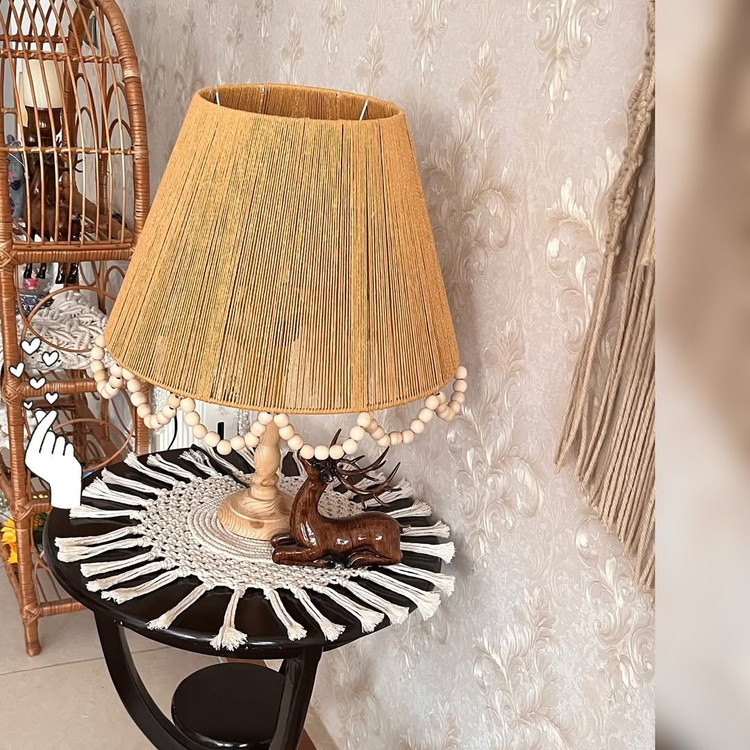 آباژور مکرومه با شید بزرگ