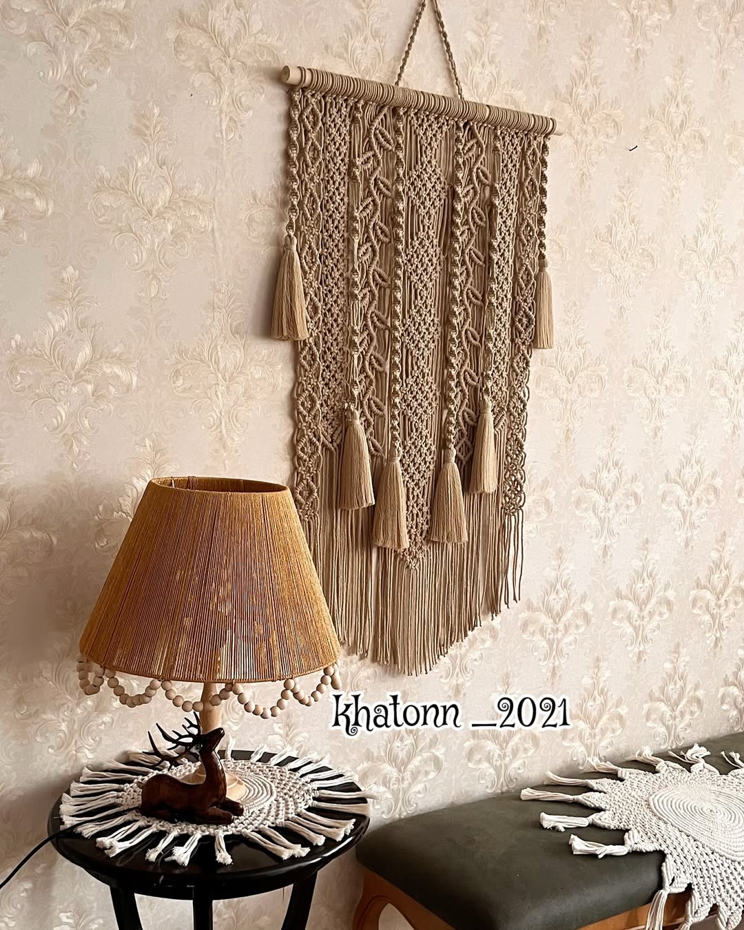 دیوارکوب مکرومه