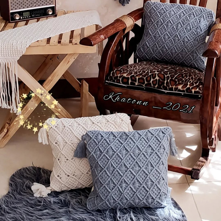 کوسن مکرومه طوسی