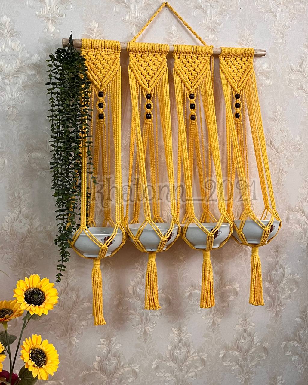 قشنگترین اویز گل مکرومه