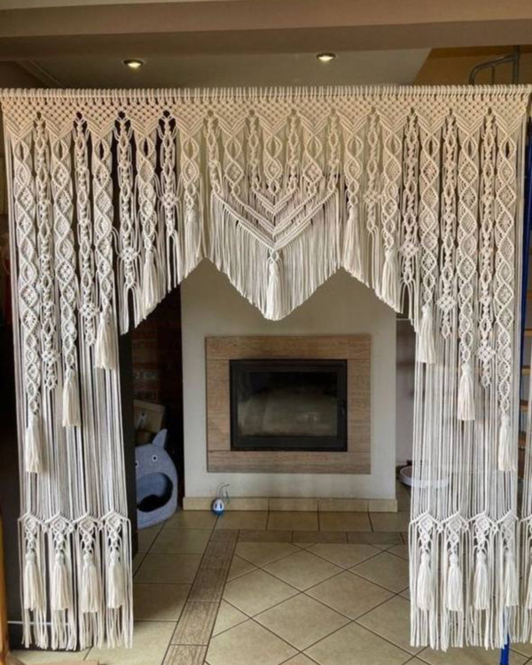 لاکچری ترین پرده مکرومه