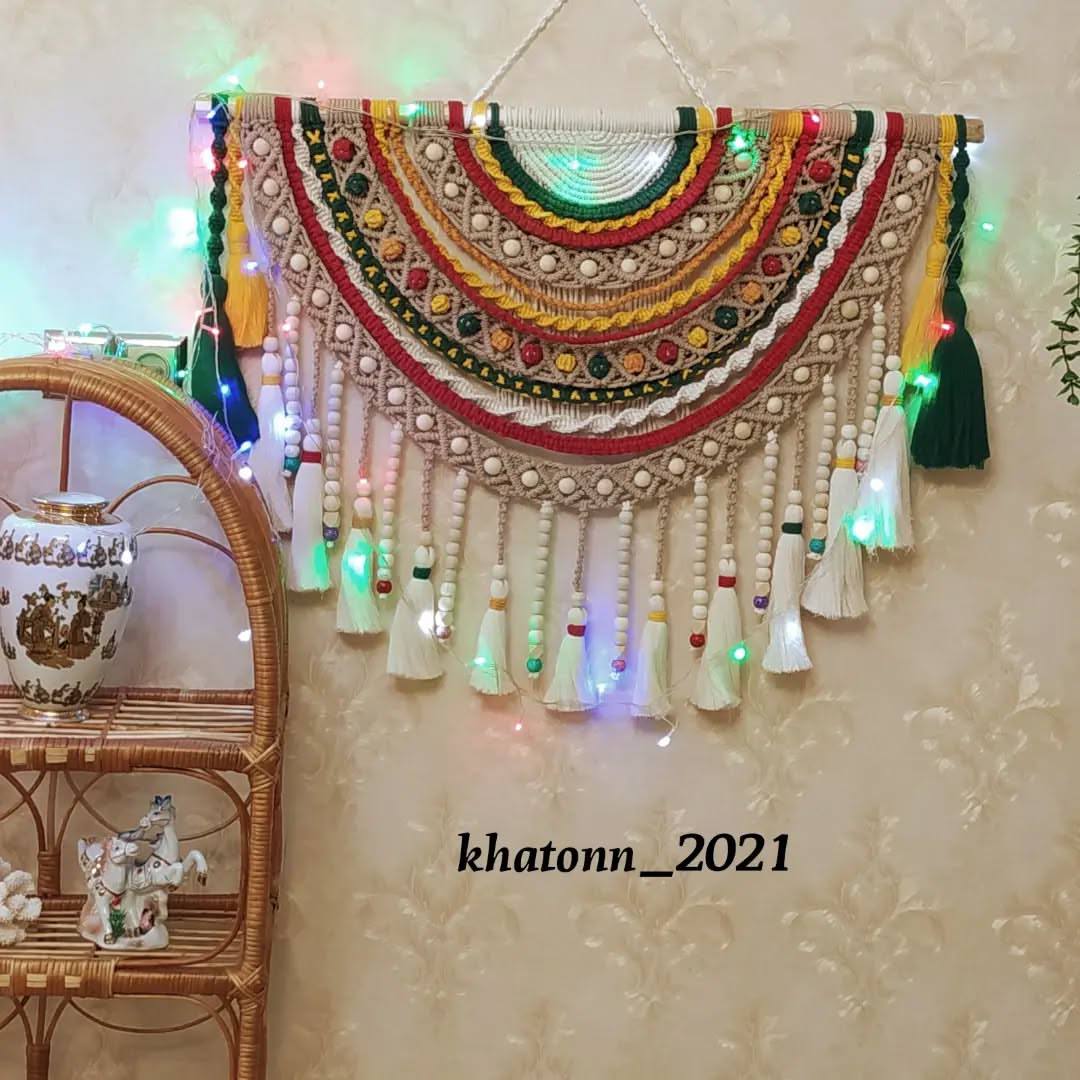 زیباترین دیوارکوب مکرومه