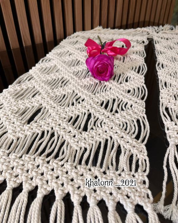 زیباترین طرح رانر مکرومه