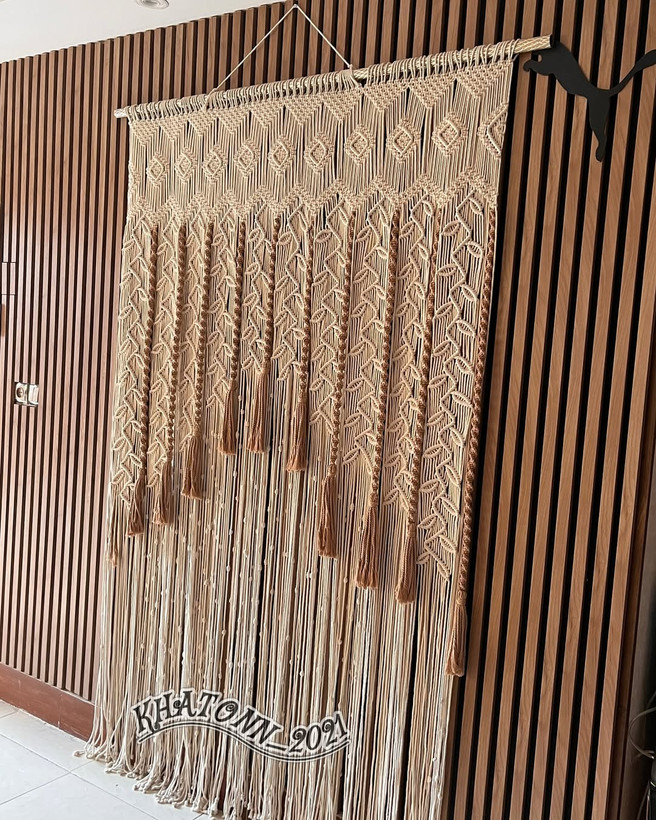 پرده مکرومه بافی