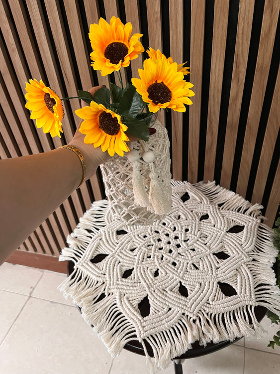 ست رانر و گلدان مکرومه