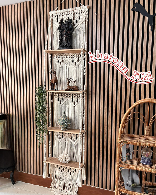 شلف مکرومه بافی موج چهاررطبقه خاتون ۲۰۲۱ طرح موج۵۰*۲۲۰