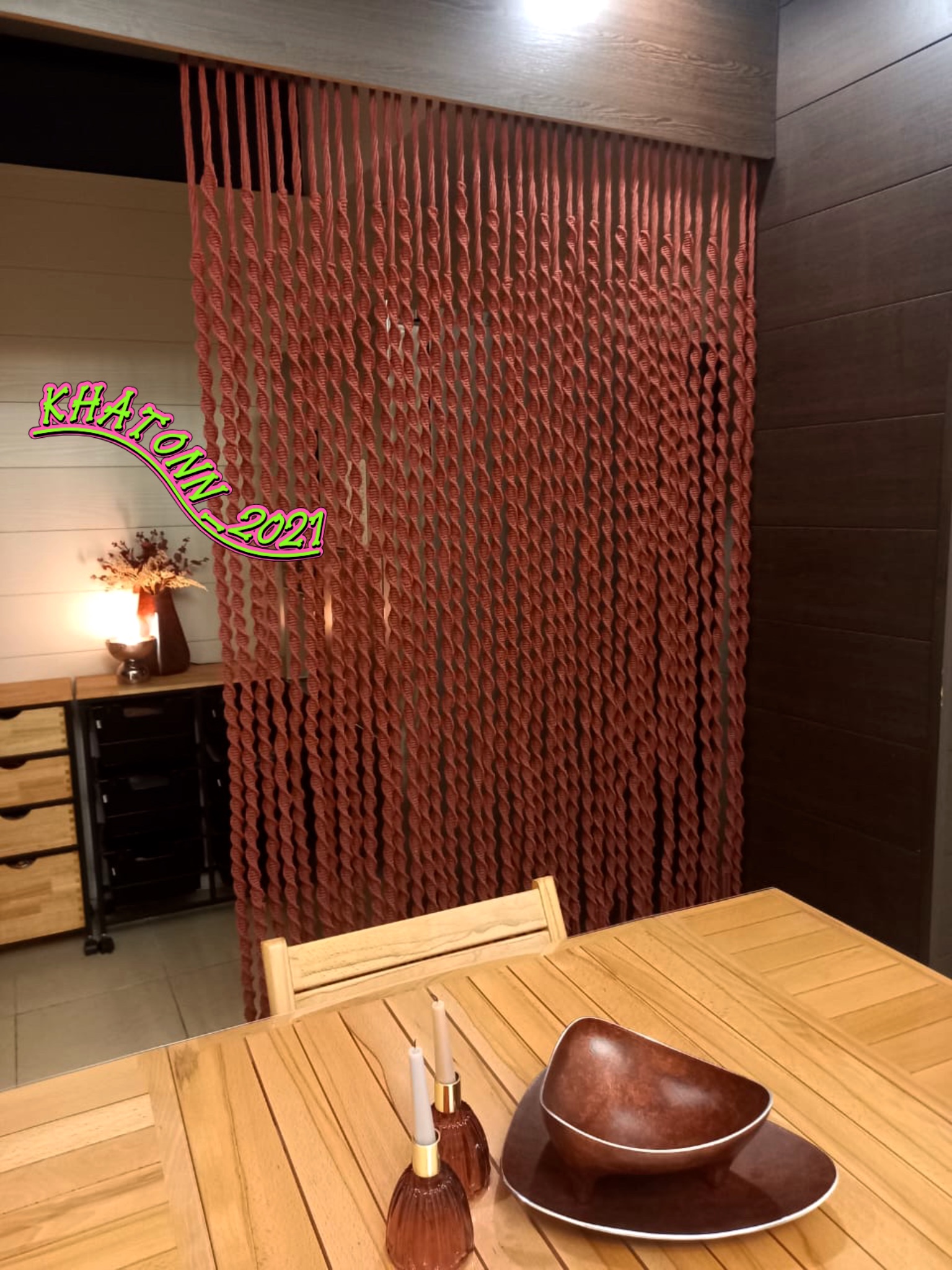 پرده مکرومه بافی مدرن و خاص و ویژه خاتون ۲۰۲۱(پارتیشن مکرومه)