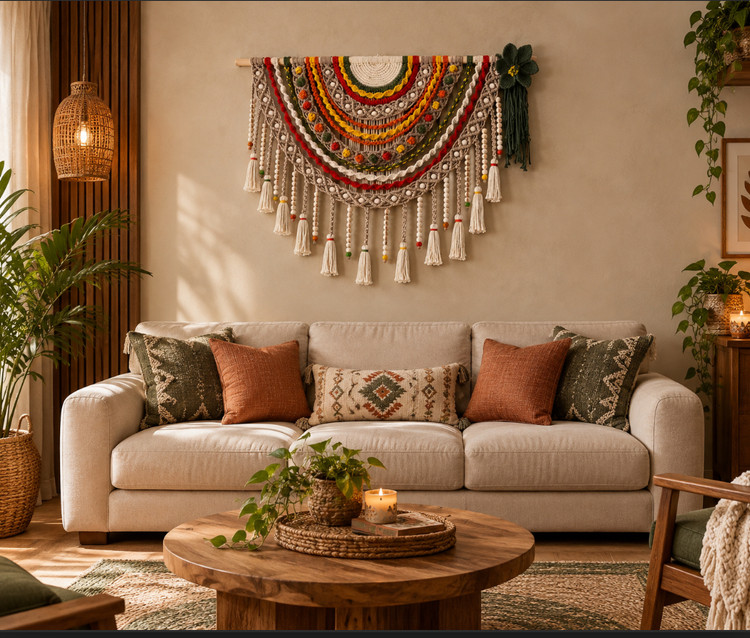 دیوارکوب مکرومه ترنج۲